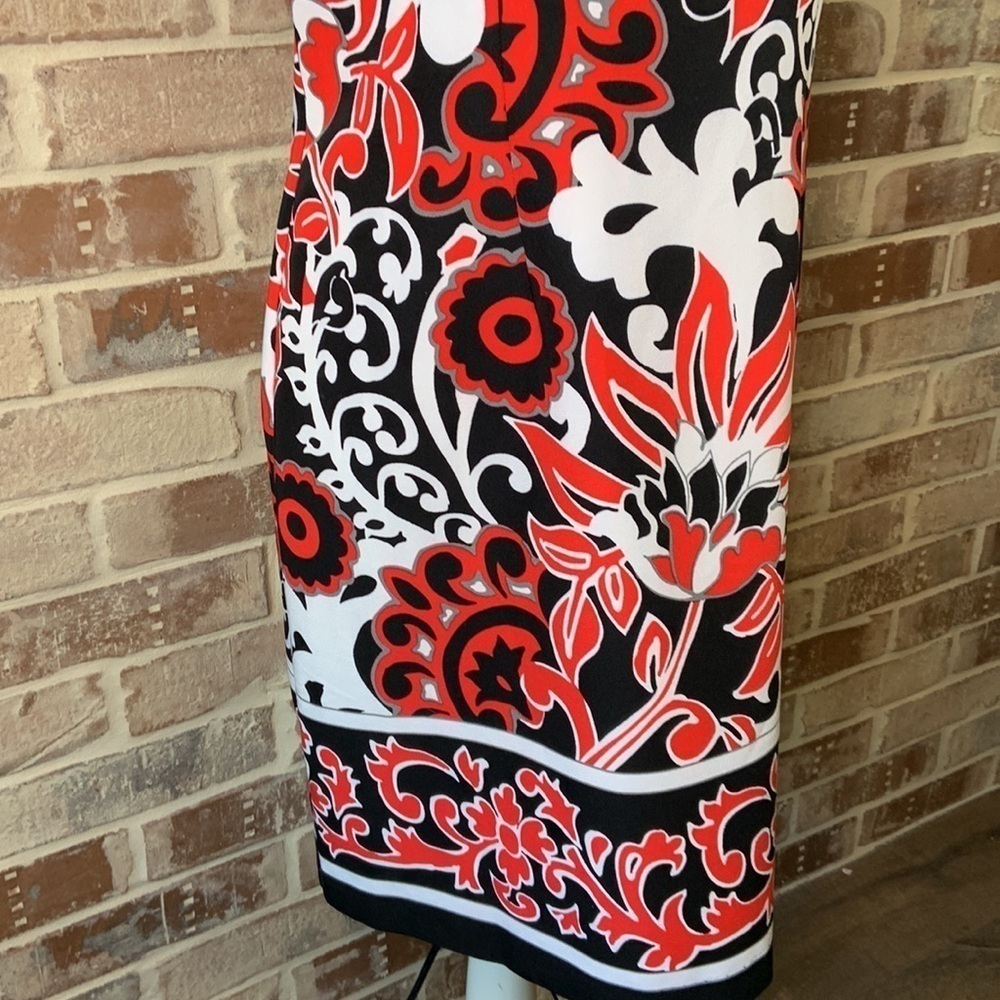 Perceptions Petite Floral Sleeveless Midi Sheath Dress Size 14P - Picture 3 of 6